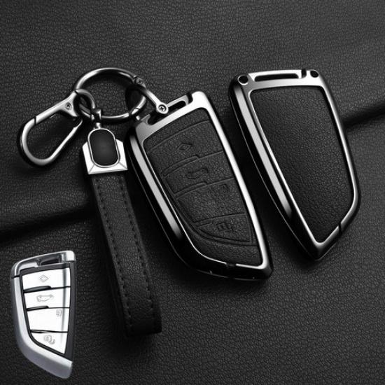 Zinc Alloy Leather Car Key Case Cover For BMW X2 X3 X4 X5 X6 X7 M5 X1 X2 X3 X4