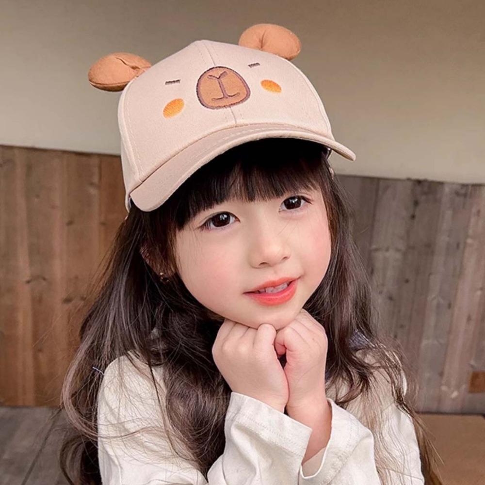 Cotton Capybara Peaked Cap Breathable Baby Sunscreen Hat Children Baseball Hat For Babies Aged 2-5