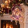 Colorful Elf Pendants for Christmas Fairy Bell Ornament, 2D Flat Flower Hanging Small Festive Gift Birthday Decoration, Acrylic Xmas Tree Pendant