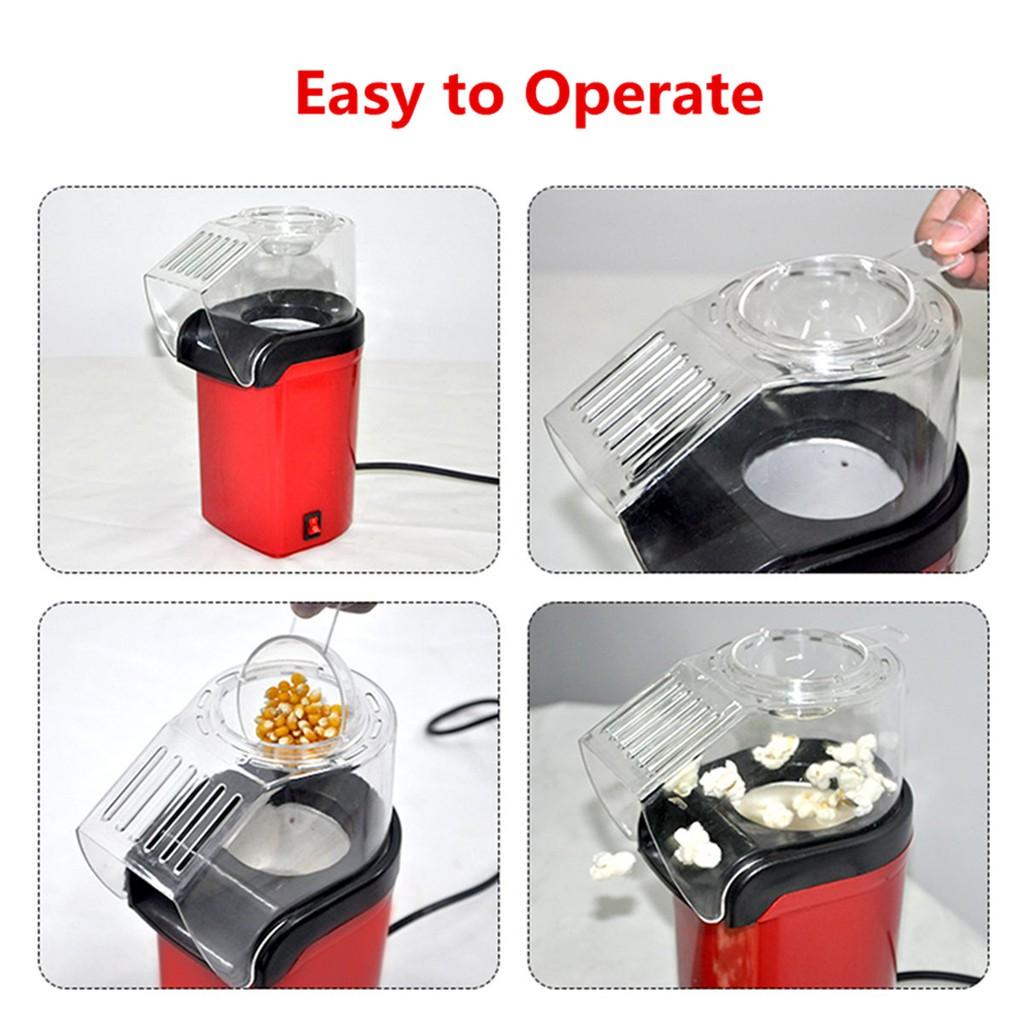1200W Electric Corn Popcorn Maker Mini DIY Household Automatic Hot Air Popcorn Making Kitchen Machine DIY Corn Popper 110V / 220V