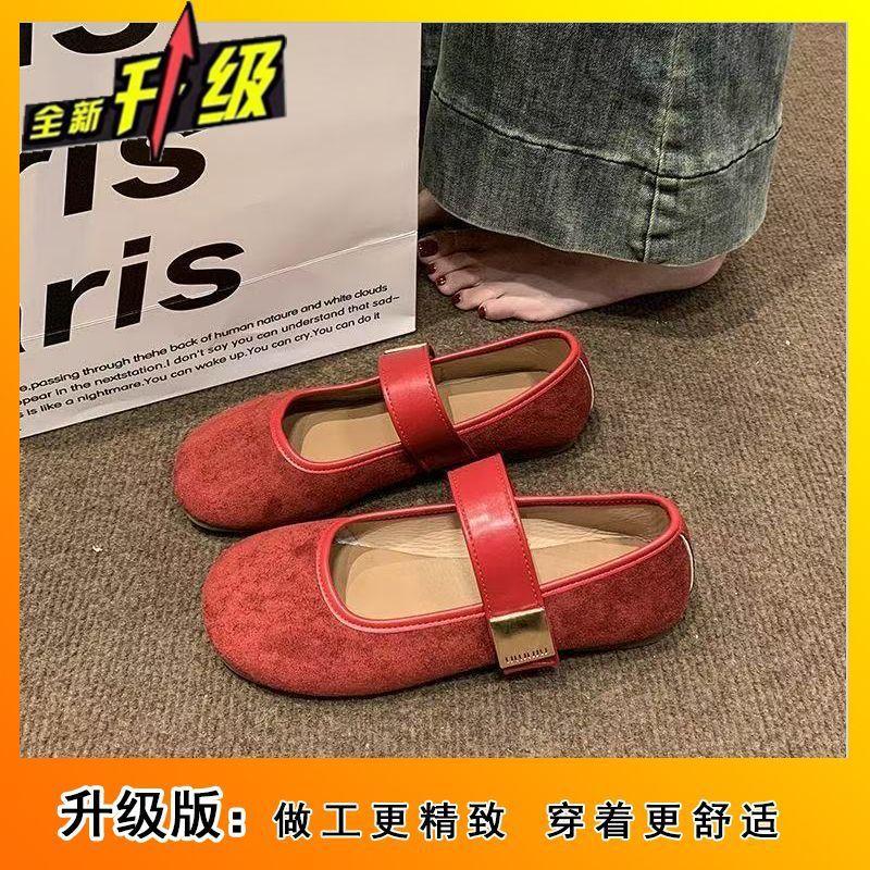 Shallow mouth flat bottom Mary Jane single shoes 2025 spring and summer new fashion retro gentle fairy casual Internet celebrity single shoes