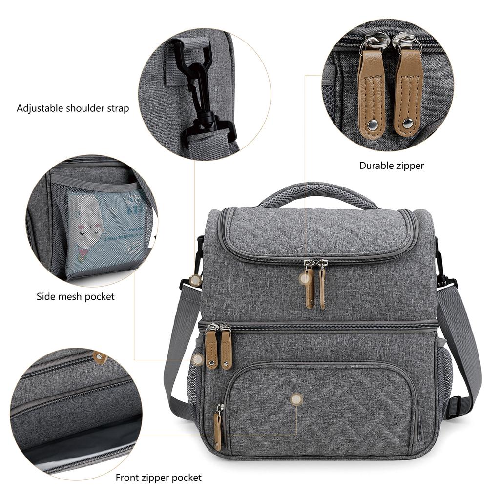 Multifunctional Mother And Baby Bag Waterproof And Insulated Bag To Keep Fresh Portable One-Shoulder Outdoor Mother'S Milk Bag