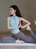 2026 Women's Chinese Style Yoga Top with Stand-up Collar & Frog Button - Shockproof Vest & Professional Fitness Set