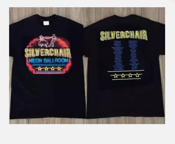Silverchair Neon Ballroom Album Music Tour T-Shirt 90s Silverchair Rock Band Unisex T-Shirt XXL