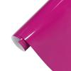 PET Ultra Gloss Magenta Car Vinyl Wrap Roll Film Air Bubble Free Vehicle Body Self Adhesive Decal Auto Styling Creative Decor