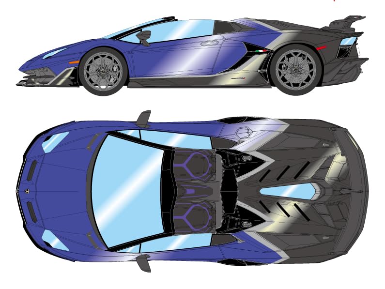 

EIDOLON Scale Lamborghini Aventador SVJ Roadster 2020 Ad Personam 2 Tone Paint Viola Linx Finished Model 1/18 Hestia/Grigio
