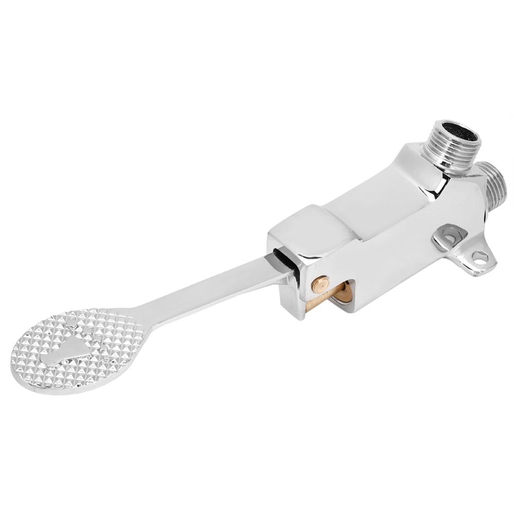 Copper Foot Operated Faucet Single Cold Water Faucet Set Durable Foot Pedal Faucet  Commercial