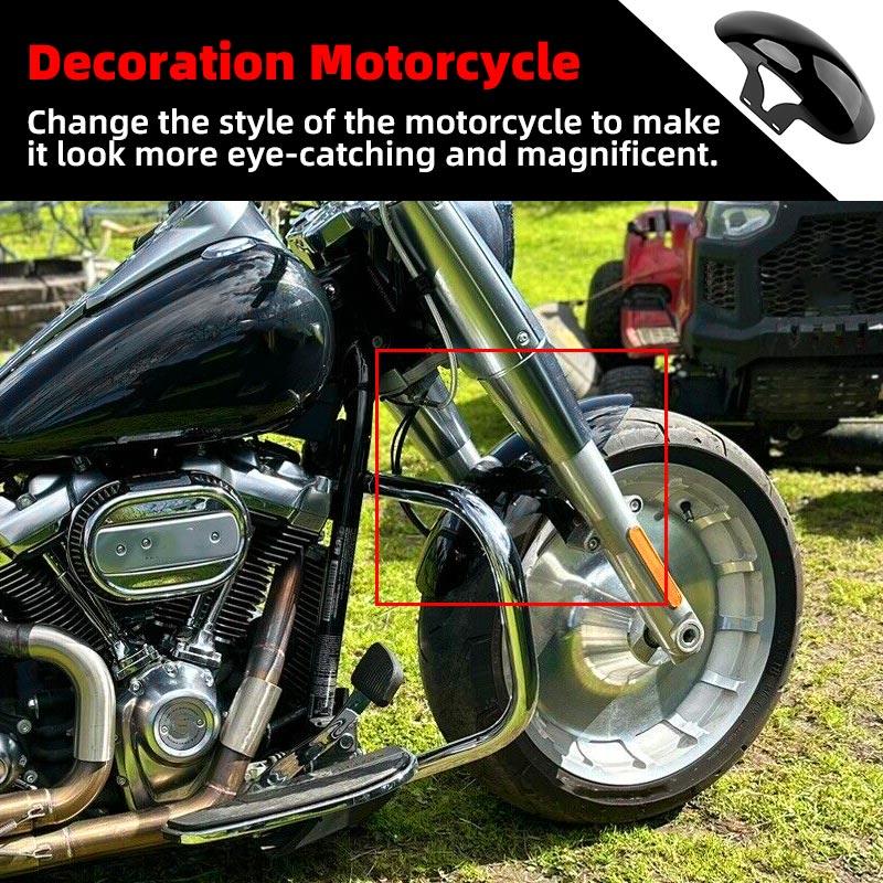 Motorcycle Accessories For Harley Softail M8 Fatboy FLFBS FLFB 2018-up Front Fender Short Mudguards Protector Cover Gloss Black