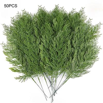 Man-Made Leaves Garland Realistic Pine Foliage Diy Craft For Christmas Home Decor Festive Wreath Making Greenery Arrangements