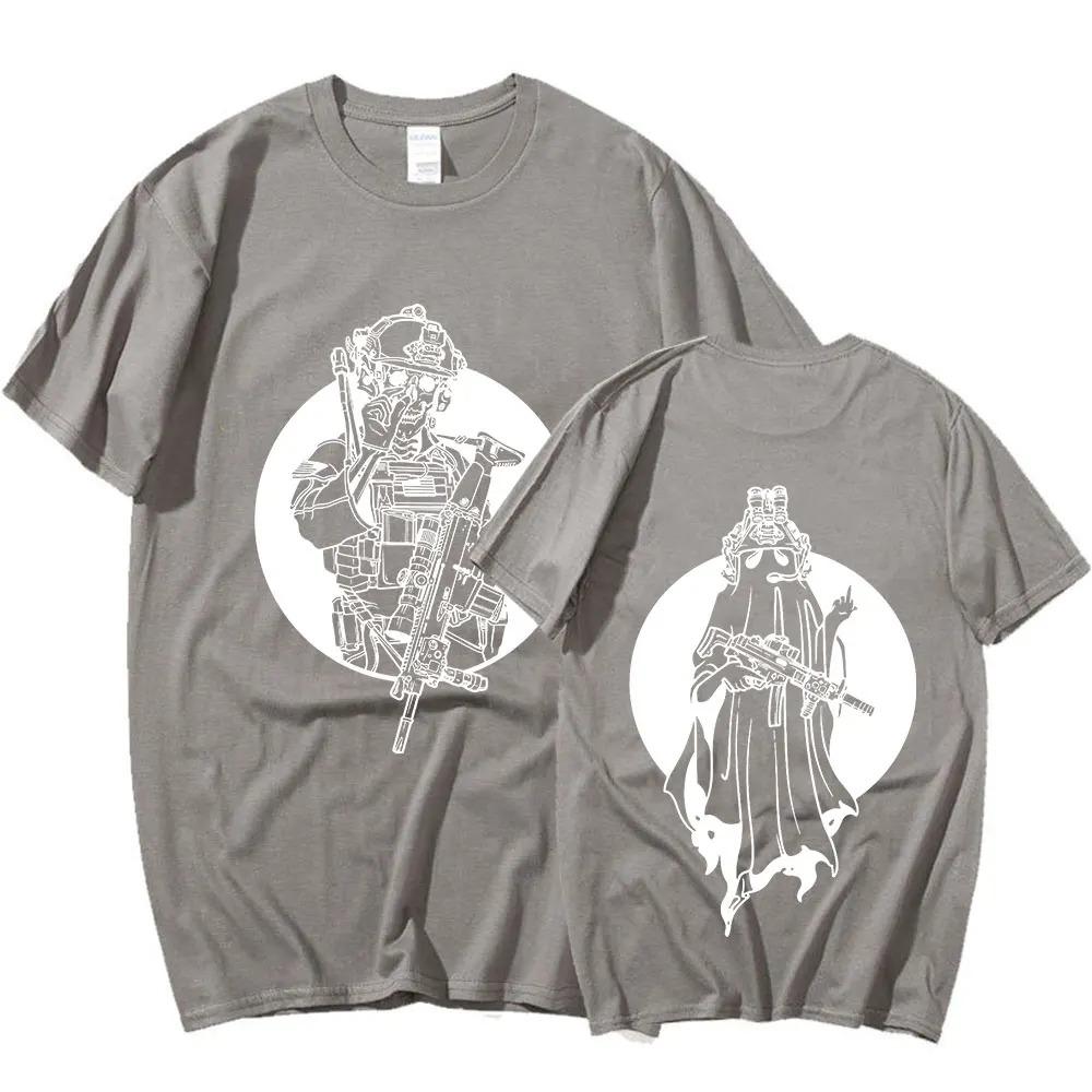 Gbrs Forward Observations Group Tee Shirt Men's Retro Skeleton Gothic T-shirt Men 100% Cotton Oversized T Shirts Punk Streetwear