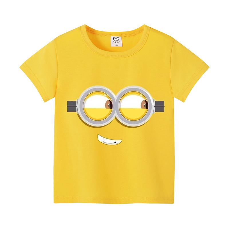 Cute Kids Minions Tshirts Made of Pure Cotton Tops Suitable for Both Boys and Girls Comfortable Tops and A Great Birthday Gift