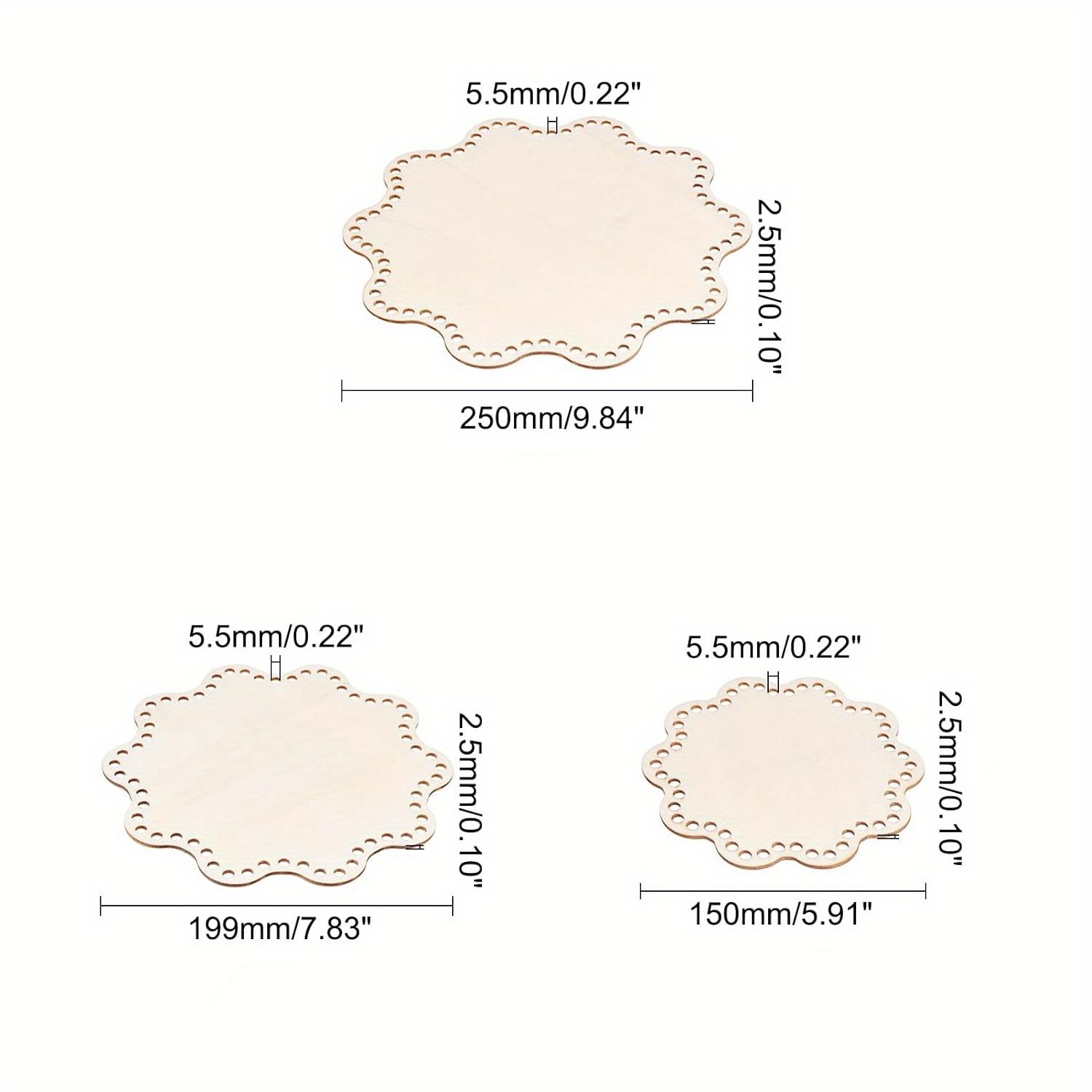 

Корзина ручной вязки крючком с деревянным дном Деревянное дно Заготовка круглая Форма сердца Аксессуары для ткацкого станка для одеяла крестиком