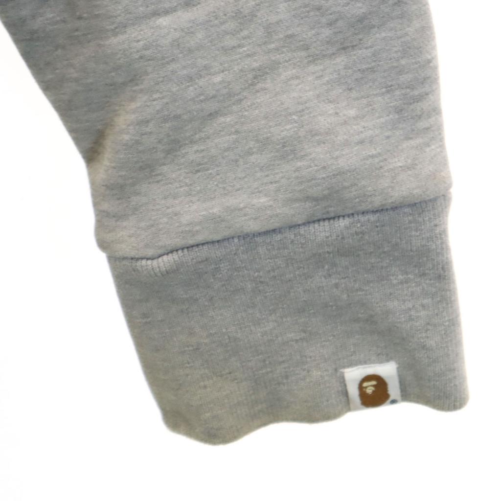 A BATHING APE made in Japan sweat Stajan M gray Back brushed Men's Used