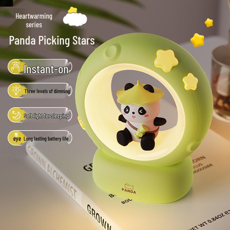 

Creative Cute Night Light: Star & Moon Kitten Ornament for Girls Birthday Gift Star & Moon