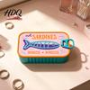 Jewelry Storage for Purse Sardine Can Box Portable Anti-tangle Travel Case Small Box Gifts Lightweight Retro Plastic Organizer Necklaces And