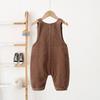 Korean Style Corduroy Velvet Baby Overalls - Winter 2025 Collection for Ages 0-3, with Hidden Snaps