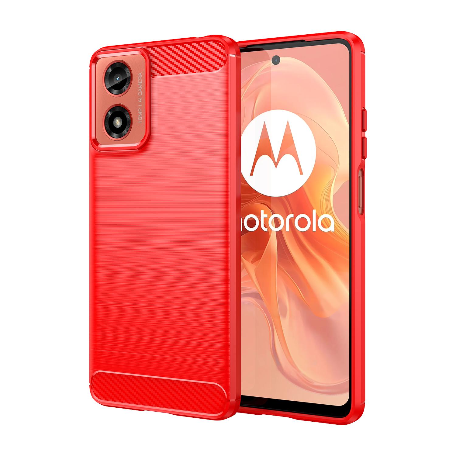 Для Motorola Moto G04 Чехол Moto G04 Обложка Funda Coque Мягкий Силикон Матовый Защитный Бампер для Телефона Для Motorola Moto G04 For Moto G04 красный