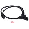 Extension cable plug to female panel installation screw Micro USB2.0 with