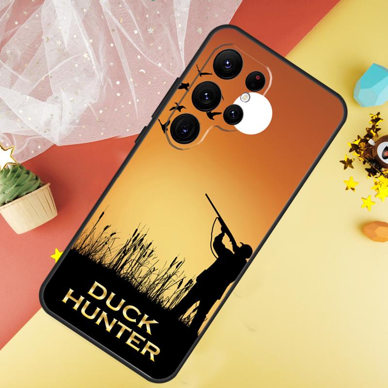 Bird Duck Hunting Sunset Phone Case For Samsung Galaxy S25 S26 Ultra S21 S20 S22 S23 Ultra S10 Plus S24 FE Cover Coque