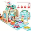 Wooden Educational Toy Ice Cream Pet Hospital Afternoon Tea Portable Set Bag Pretend Play Series Three Options Available