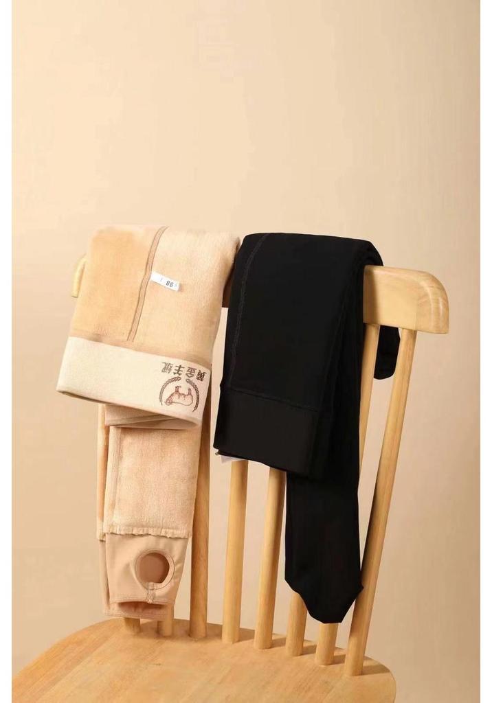 Pearl Velvet Base Layer Pants: Warm, Thick, Elastic One-Piece for Women, 300-400g