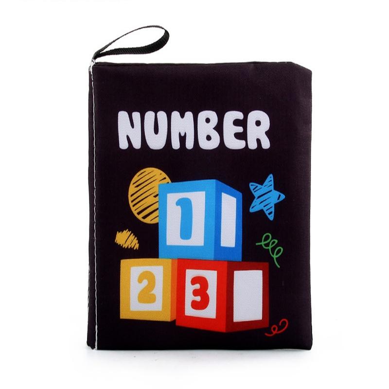 

Тактильная мягкая тканевая книга в стиле для младенцев, развивающие когнитивные навыки, образовательная Numbers