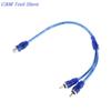 2 Cinch Buchse auf 1 Cinch Stecker Splitter Auto Audio Adapterkabel Drahtverbinder Auto Audiosystem Subwoofer Tragbarer Lautsprecher