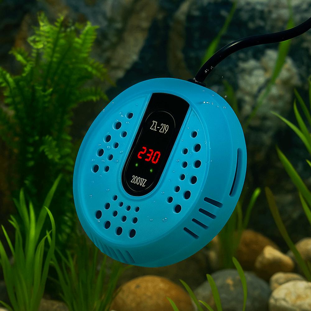 17-34°C Aquarium Turtle Heater Low Water Level Adjustable Fish Tank Submersible Heater LCD Display Automatic