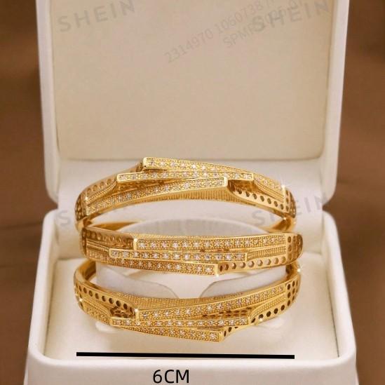 Fashion Zircon Geometric Design Bracelet Light Luxury Temperament Bracelet Women