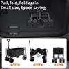 Foldable Large Capacity Camping Cart Staircase Thicked Wheels Telescopic Handle Folding Shopping Cart Trolley Camping Trailer