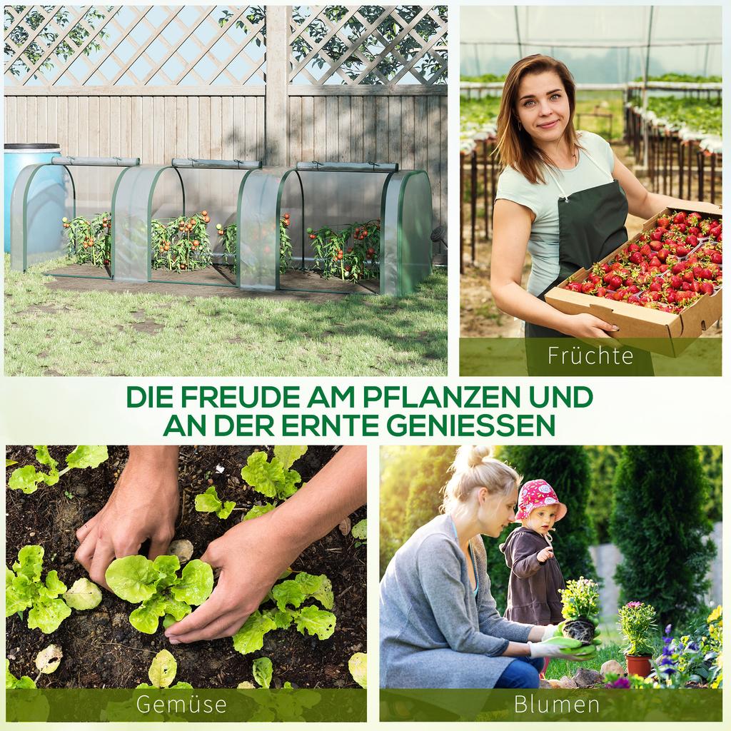 295 X 100 Cm Low Tunnel Greenhouse - Clear