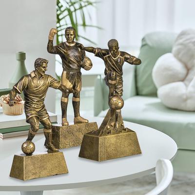 Football Player Statue Table Centerpiece Creative Decorative Figurine Trophy Award for Entrance Cabinet Shelf Home Decoration