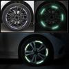 20pcs Decorative Stripe Decal Sticker Vehicle Tire Rims Night Safety Warning Sticker Car Wheel Hub Reflective Sticker