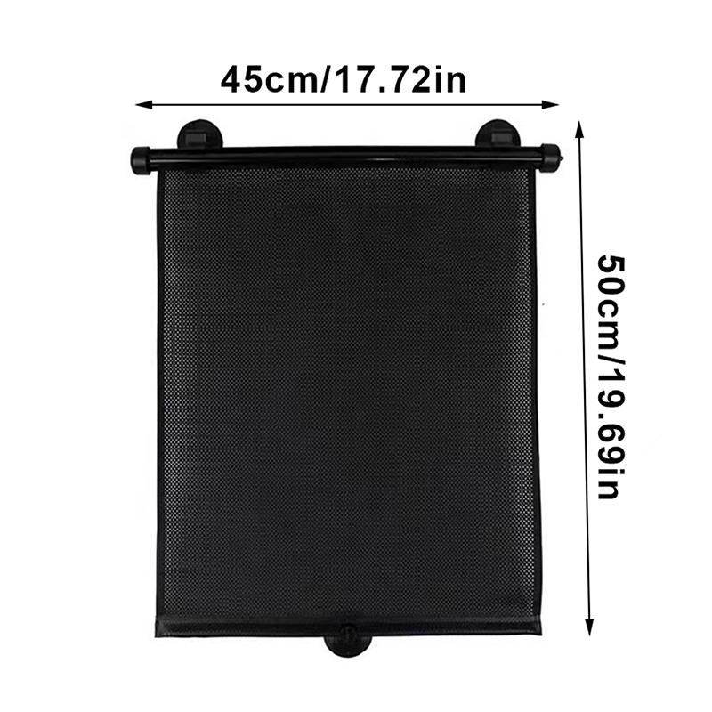 

Retractable Car Side Window Sunshade Uv Blocking Roller Curtain Mesh Pvc Sun Protection Cover Summer Car Travel Accessory M