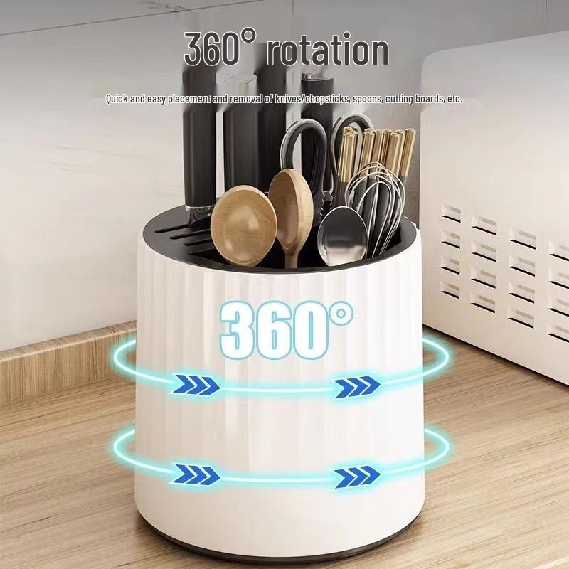 Rotatable Multifunctional Kitchen Knife and Chopstick Holder