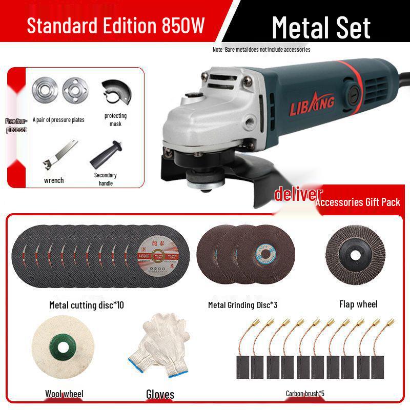 Multifunctional Electric Angle Grinder & Polisher: High-Power Handheld Grinding and Cutting Tool