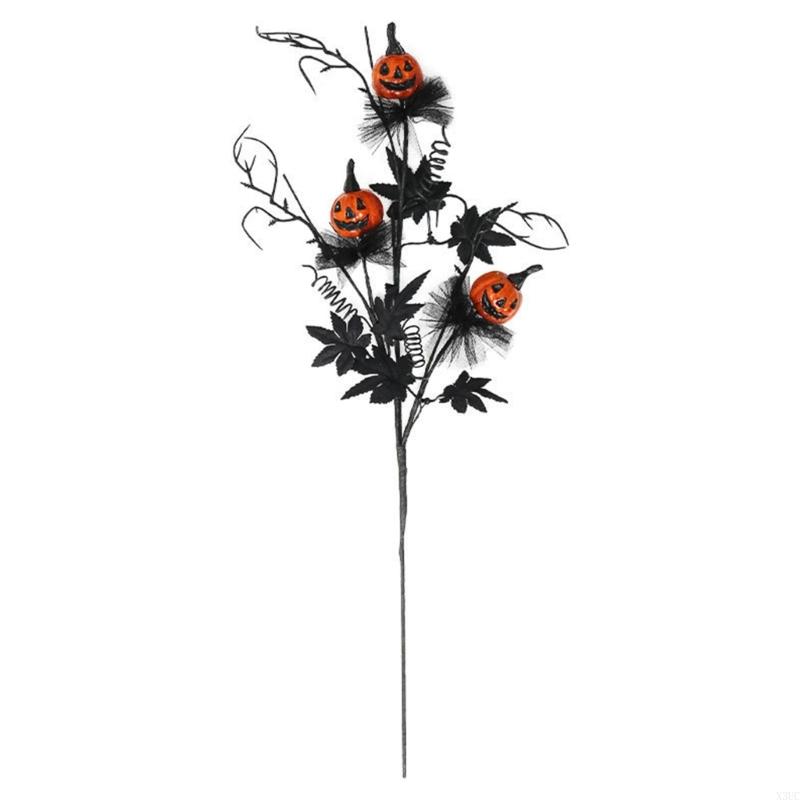 

Halloween Black Pumpkins Floral Arrangement Eerie Home Party Decoration With Adjustable Stem Plastic For Indoor outdoors X3UC China Mainland