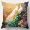 4-Piece Decorative Pillowcase Set – Featuring Peacock, Forest & Floral Designs