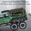 1:28 Scale UNIMOG Motorhome X-Class 6x6 U5000 Car Model Toy Sound Light Pull Back Doors Opened Off-road Vehicle Models Boys Gift