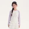 Deesha Girls' Autumn Color-block Letter Print Raglan T-shirt