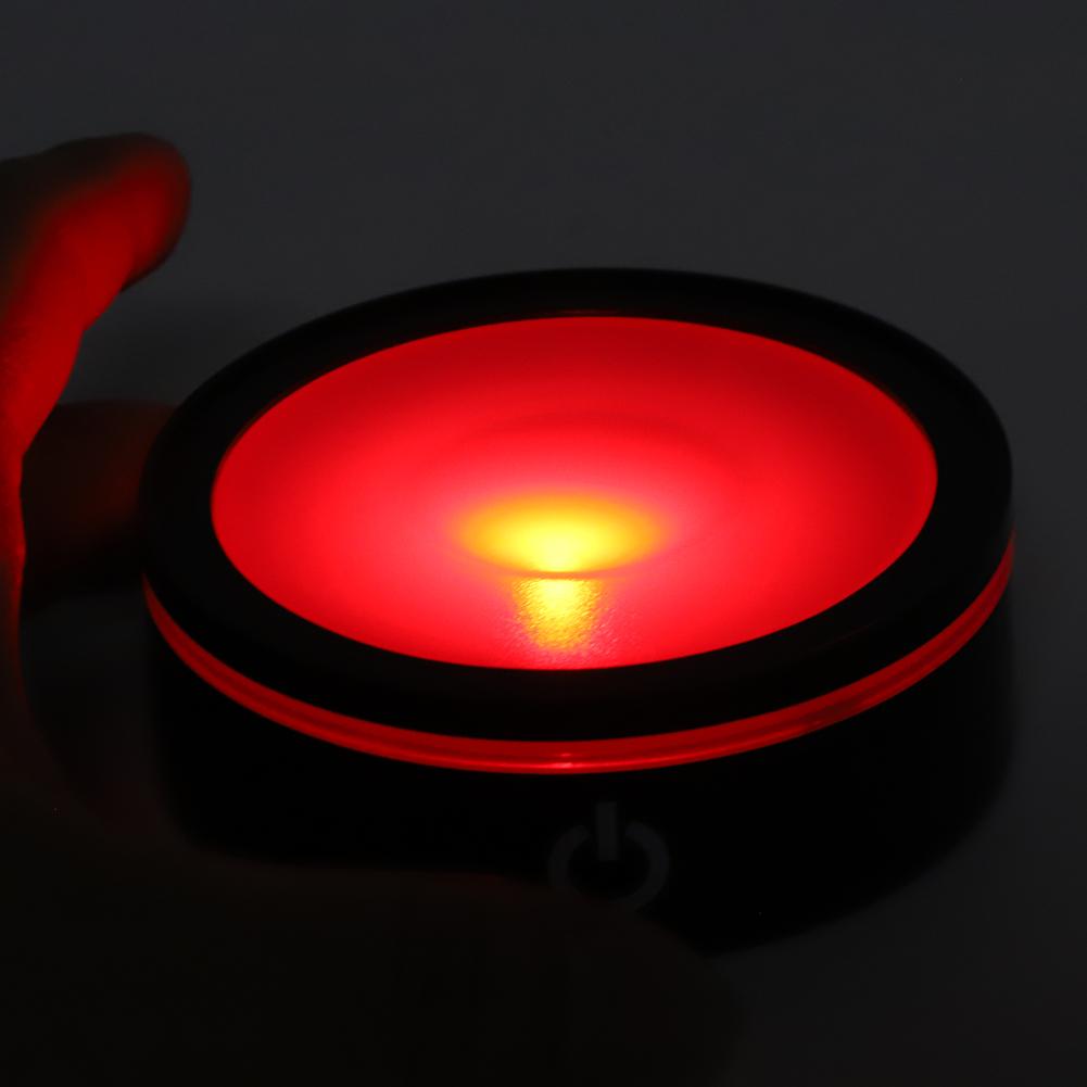 LED Base Crystal Black Sphere Touch Multi Mode Colorful White Light 3D Inner Carving Laser Base