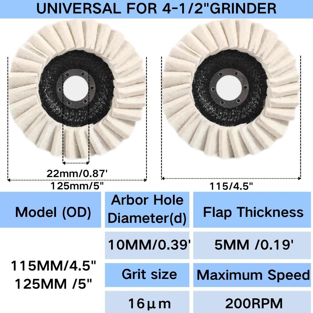 Multi-function Felt Polishing Pads Easy to Use Metal Waxing Polishing Disc  Marble Stone