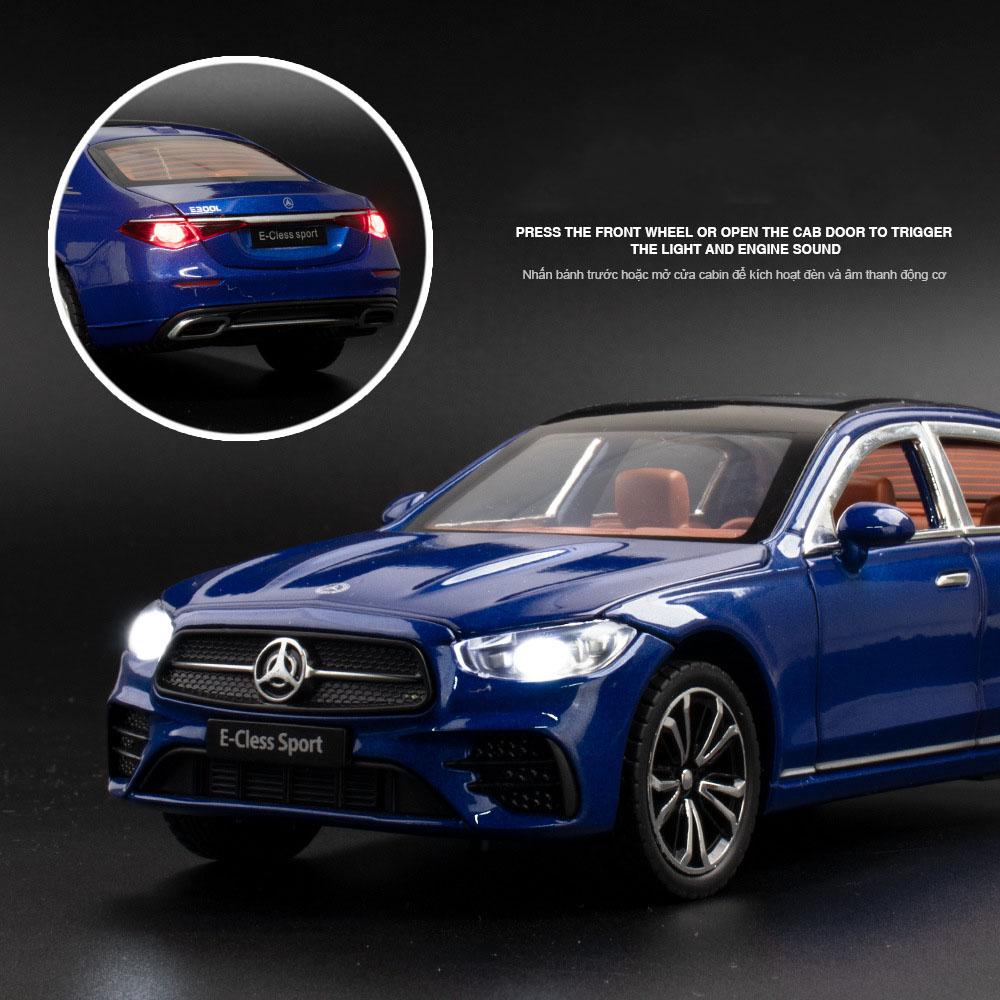 1/24 Scale E-Class E300L Diecast Car Model Toy, Pull Back Toy Vehicle with Sound and Light for Kids Toddler Boys Girls Gift Collection