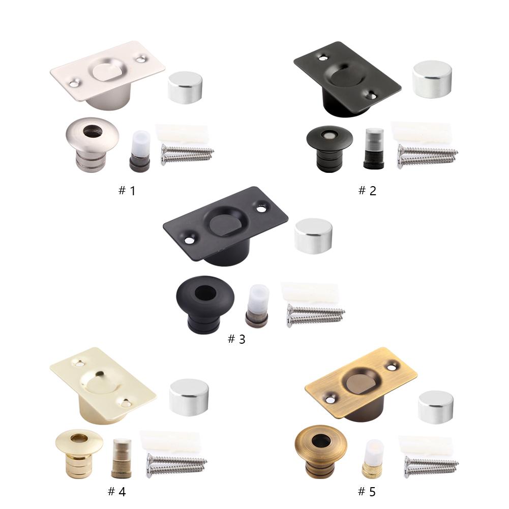 Magnetic Hidden Floor Mounted Door Stop Brass Door Stops Wind-Proof Anti-collision Invisible Doorstop Mute for Home Office Hotel