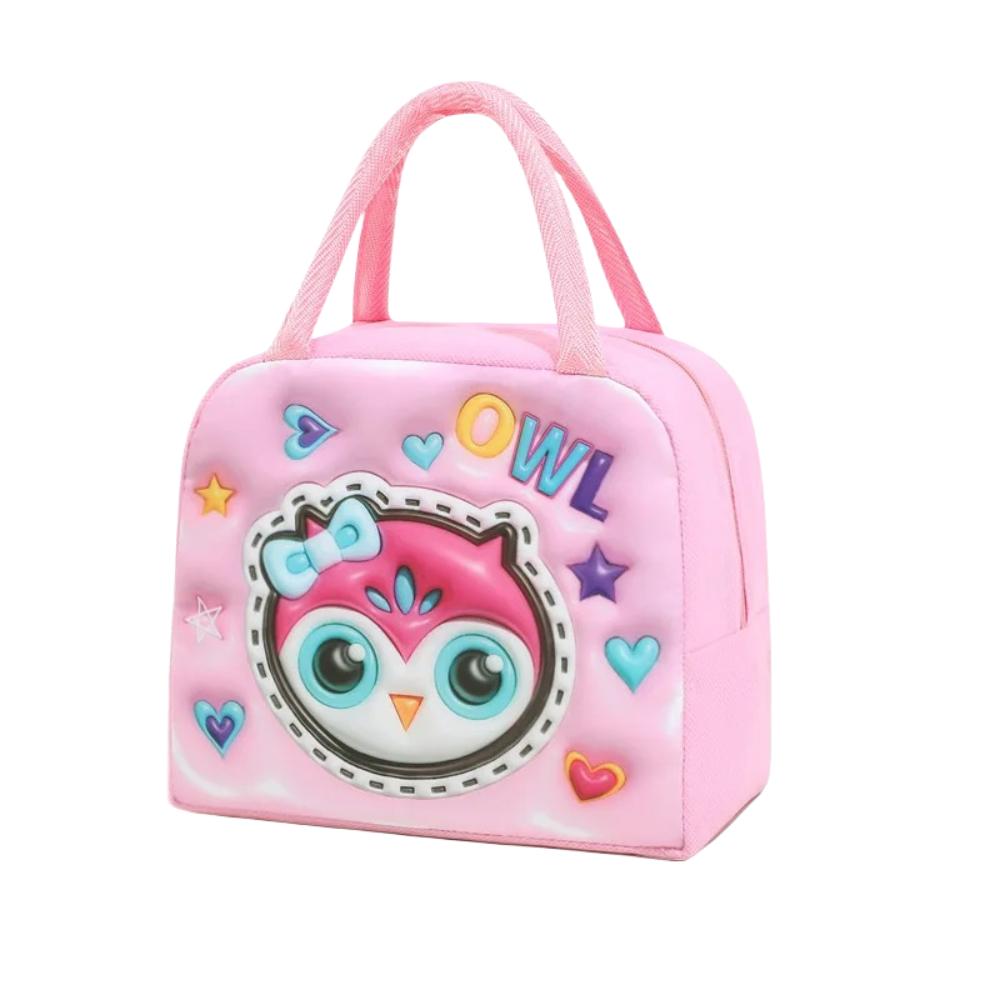 New 3D Children's Lunch Box Bag Cartoon Thickened Thermal Insulation Bag Aluminum Foil Cool Storage Fresh Storage Bag For Kids