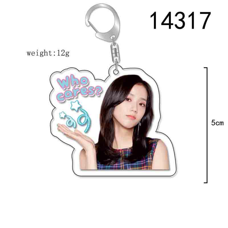 BLACKPINK Acrylic Double-Sided Keychain: Lisa, Jisoo, Jennie, Rosé
