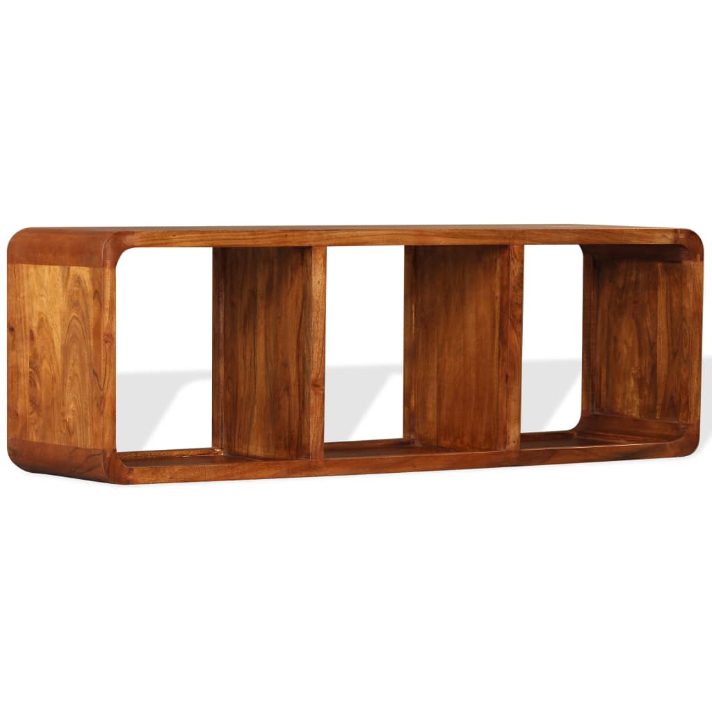 Solid Wood TV Cabinet with Honey Colored Finish 120 X 30 X 40 Cm