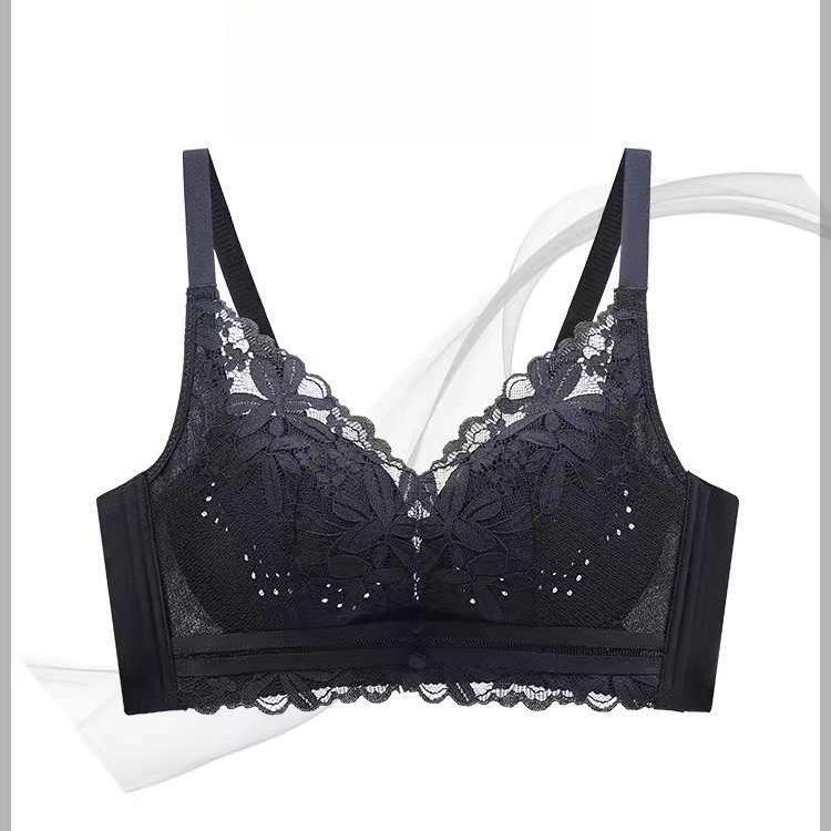 Summer Breathable Bra Women's Hole Cup Adjustable Lace Bra Gathered and Gathered Accessory Bra No Steel Ring Bra