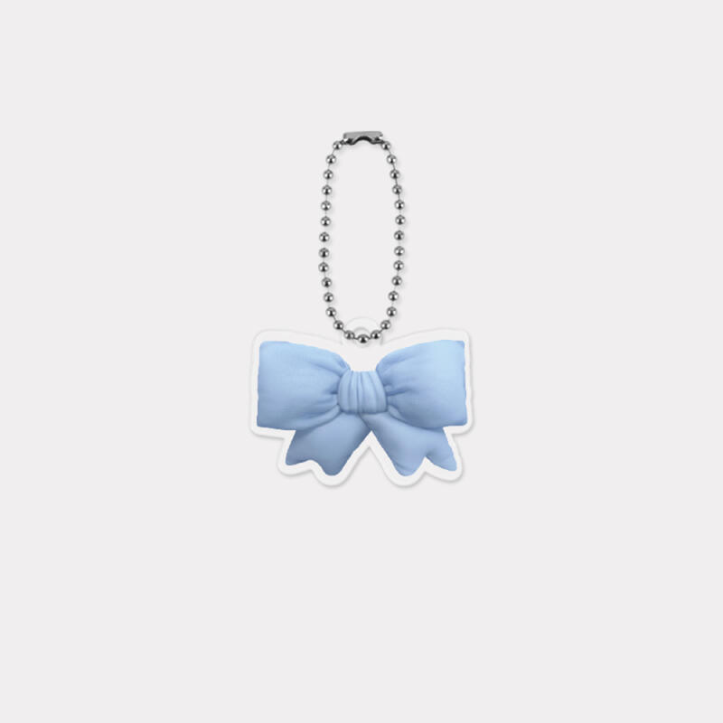 big wish ribbon acrylic keyring black