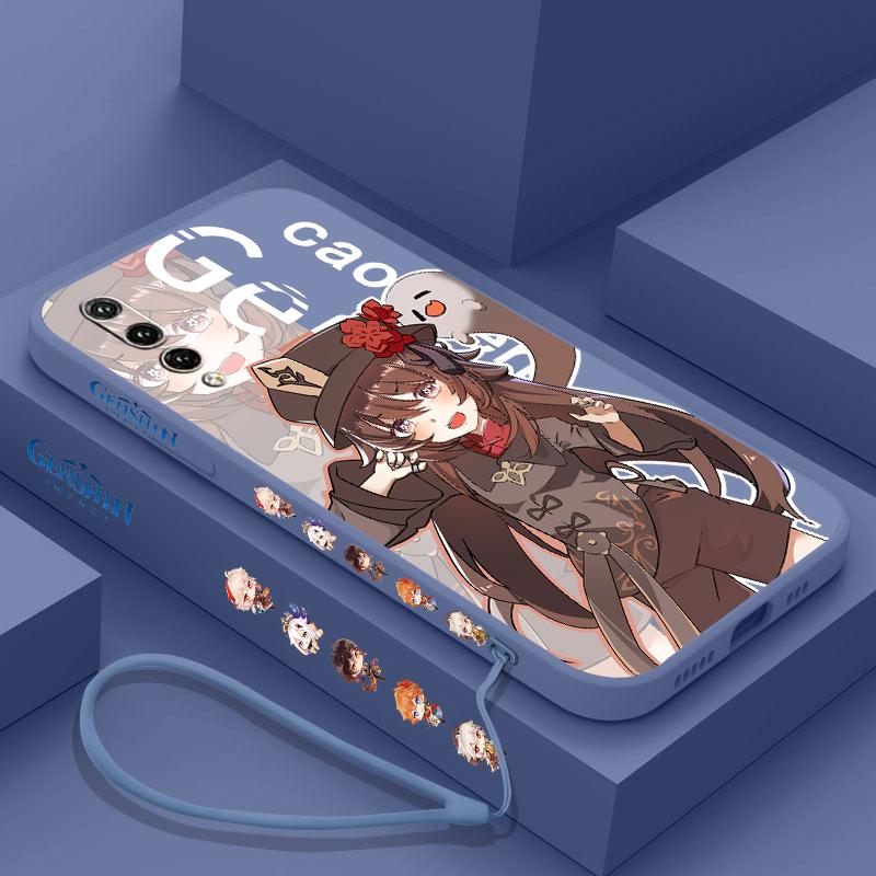Genshin Impact Nahida HUTAO Für Huawei Y9S Y9A Y9 Y6 Nova Y70 9 8 P50 P40 P30 P20 Pro Lite E 5G Flüssigkeit Links Seil Telefon Fall